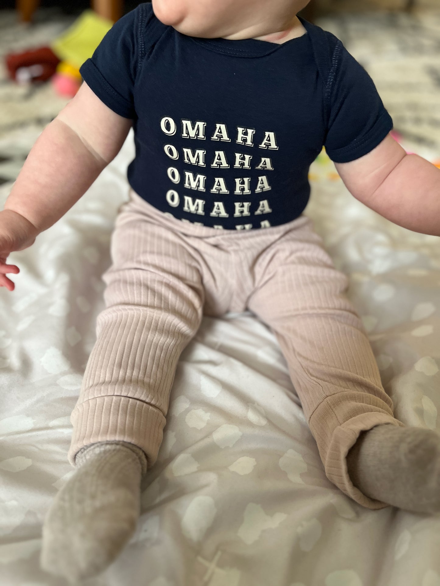 Omaha Typography Baby Onesie