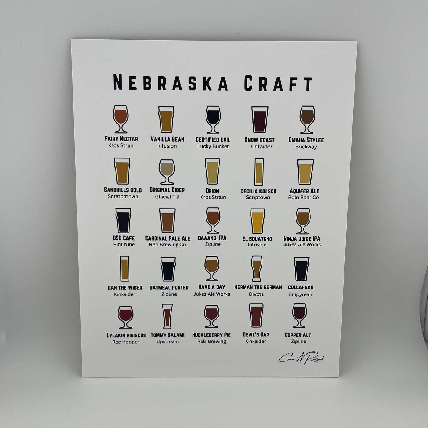 Nebraska Craft Large Magnet