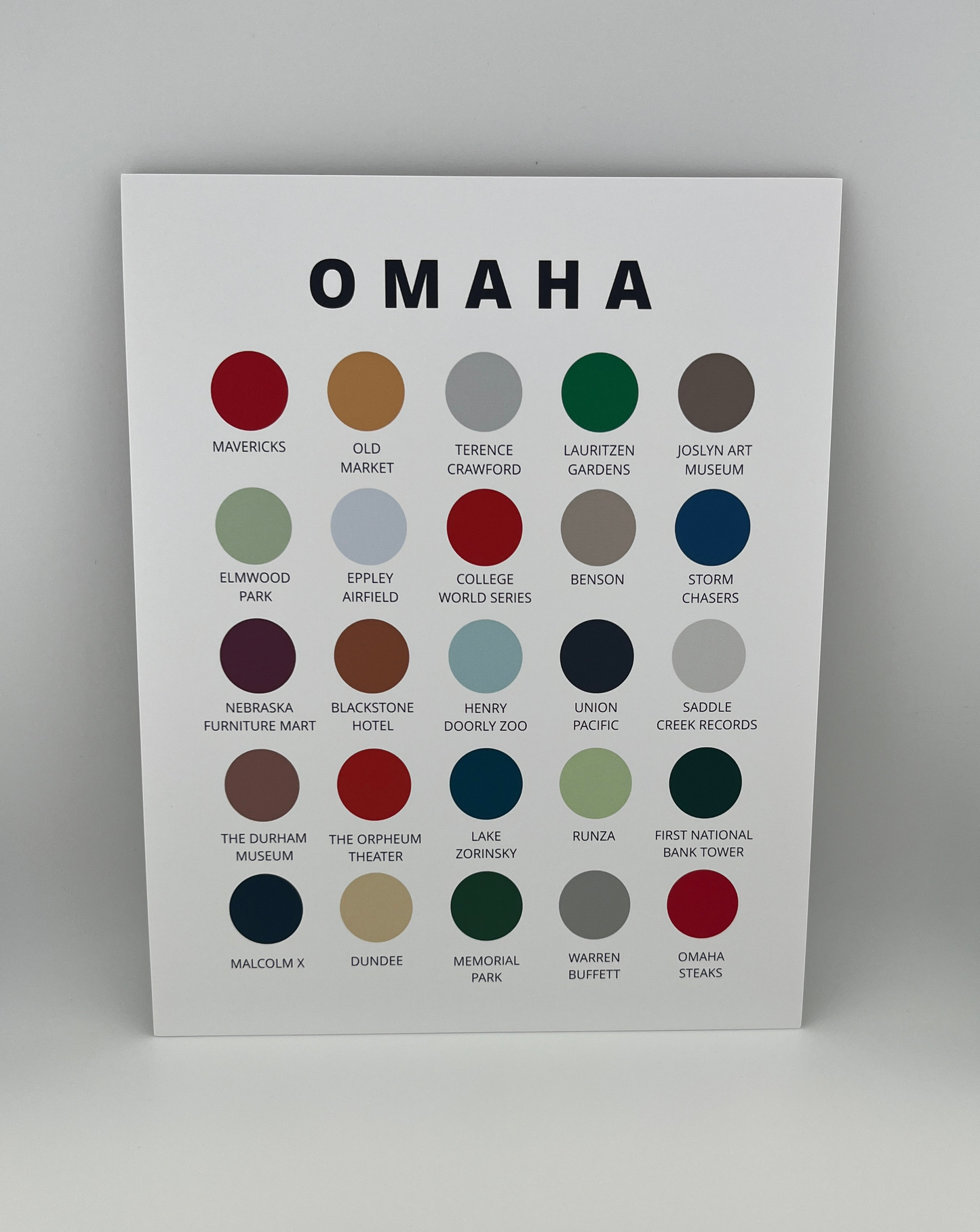 Omaha Color Palette Print