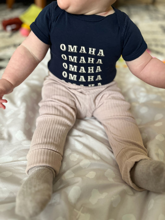 Omaha Typography Baby Onesie